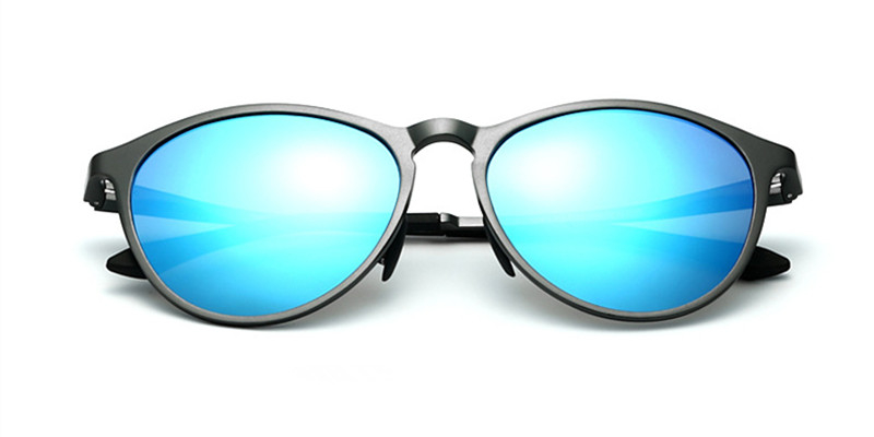 Blue Mirror Sunglass Lenses Black ｜Framesfashion with Frame